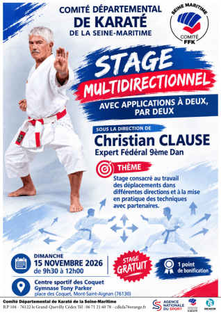 STAGE DE KARATE 6 CHRISTIAN CLAUSE 9èME DAN