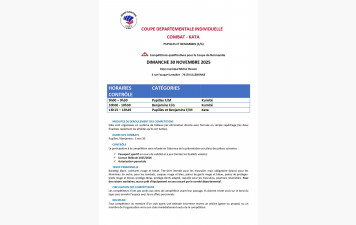 Programme Coupe départementale de Karaté